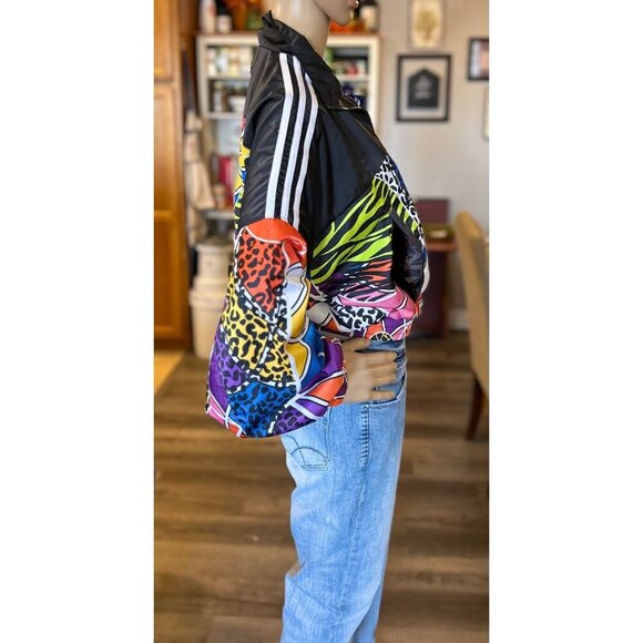 ADIDAS Rich Mnisi Track Jacket Women's Small Long Sleeve,Cropped, Blk Multicolor - Picture 4 of 10